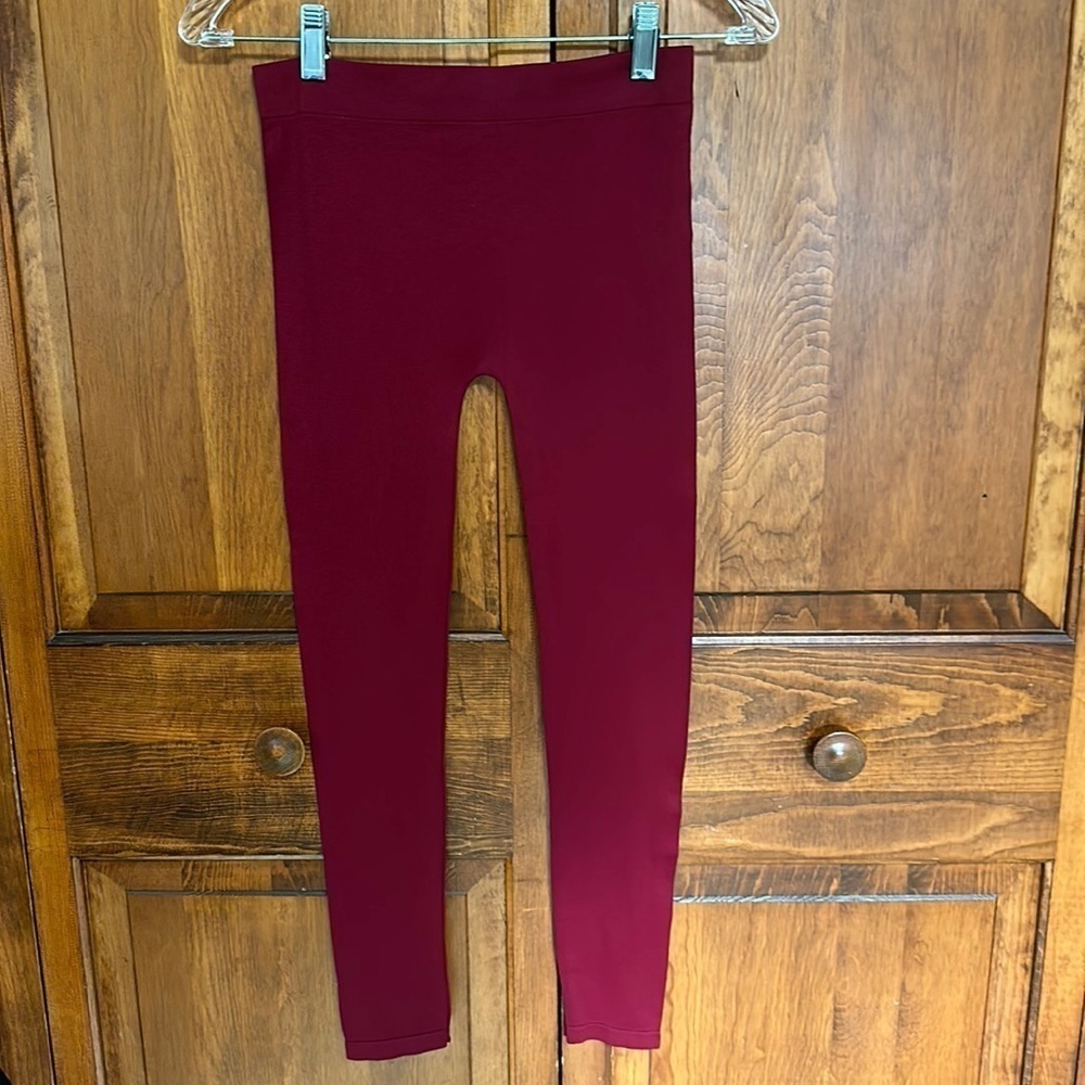 Freckles Nylon/Spandex Maroon/Deep Red Leggings Size S/M